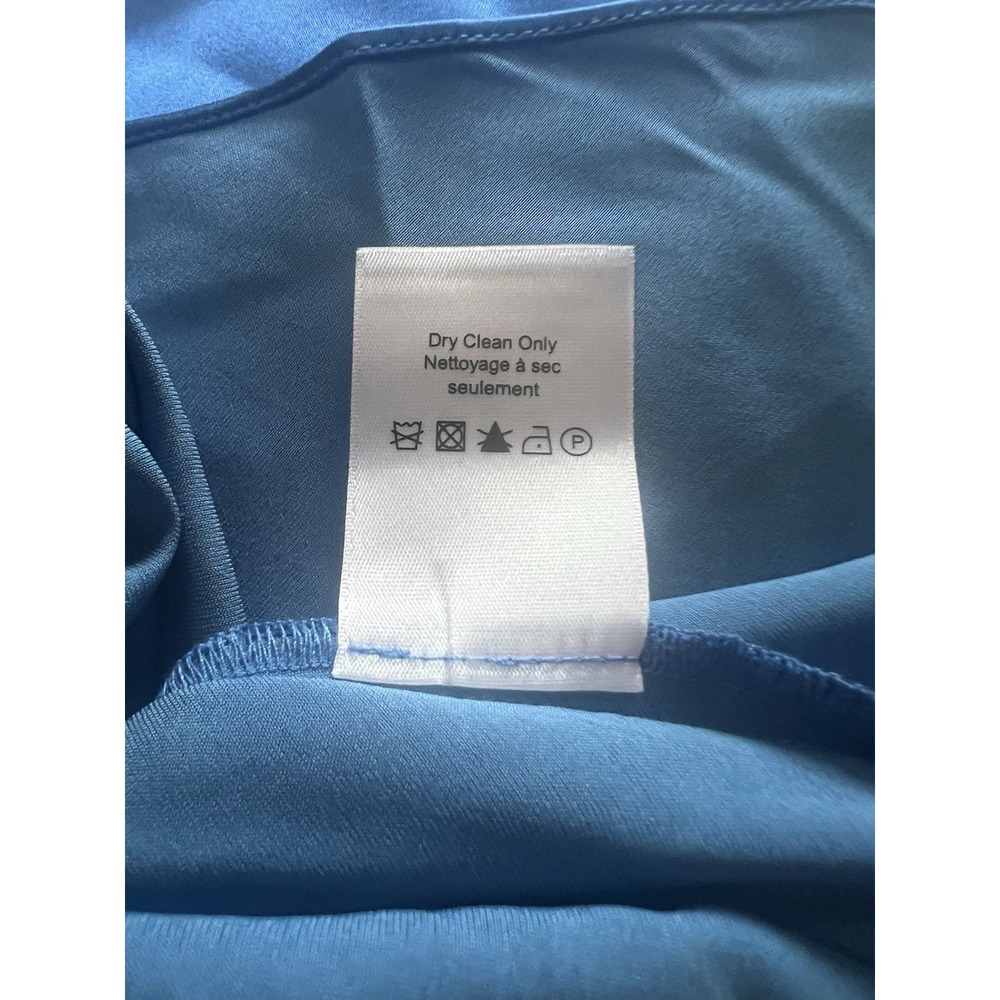 Veronica Beard Sanderson Maxi Dress Azure Blue Size 4 Silk Blend Slip Gown - Picture 12 of 15